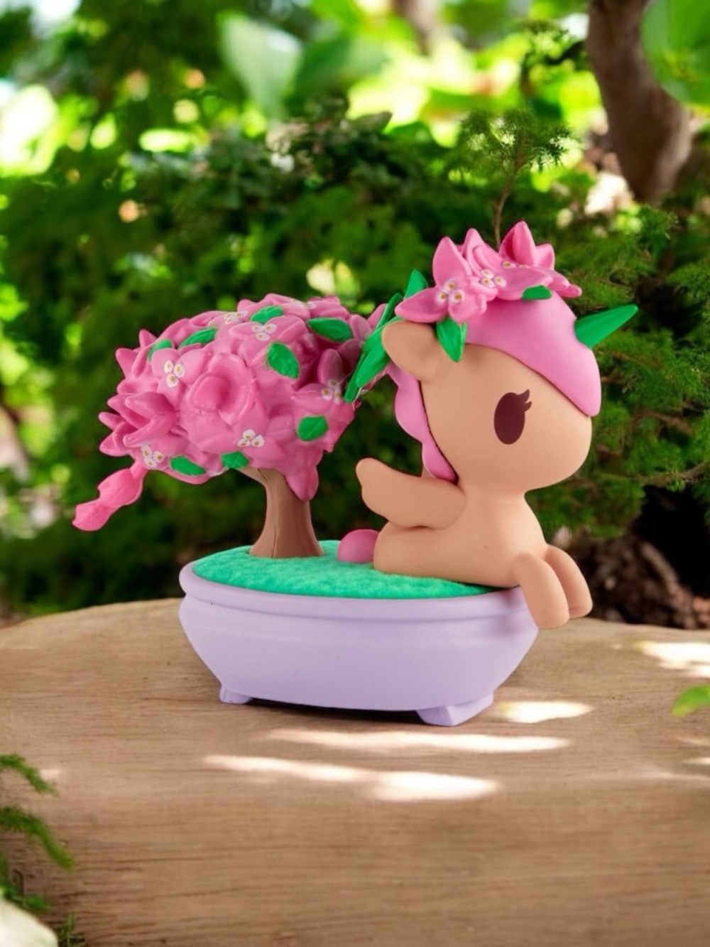 Tokidoki Botanical Bonsai Unicorno Pink Bougainvillea Bonsai Plant Figure NEW